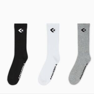 Converse Half Cushion Chevron Star 3-PK Crew Socks